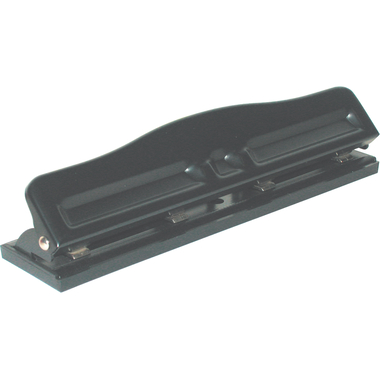 KW-triO Heavy Duty Puncher, Adjustable 4 Holes, up to 10 Sheets of 80 gsm;12 Sheets of 70 gsm, Black
