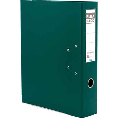 ايلبا ملف أفرنجي، 6 سم، F4‎/‎A4، اخضر، PVC بلاستيك