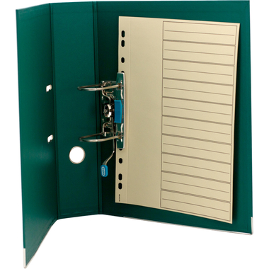 ايلبا ملف أفرنجي، 6 سم، F4‎/‎A4، اخضر، PVC بلاستيك