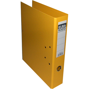 Elba Standard Box File, 6 cm, F4/A4, Yellow, PVC Material