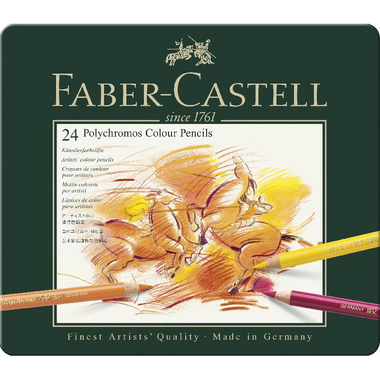 Faber-Castell Polychromos Color Pencil, Assorted Color, 24 Colors