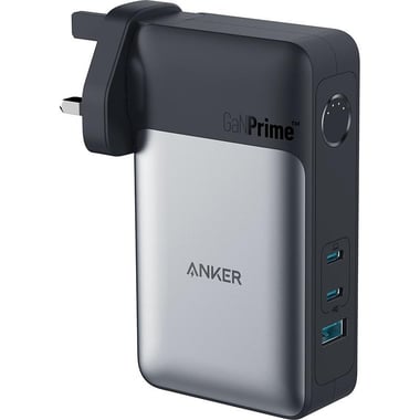 Anker GaNPrime 733 2-in-1 Charger and Power Bank, PowerIQ, 10000 mAh, 3 USB (1X USB/2X USB-C), Black