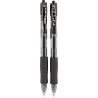 Pilot G-2 V-System Gel Ink Pen, Black Ink Color, 0.7 mm, Ballpoint, 2 Pieces
