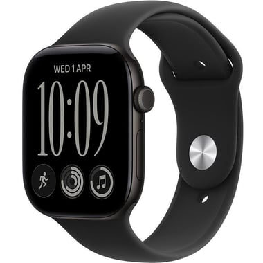 Apple Watch Series 12 42 Smartwatch, GPS, Black Aluminum Case, Black Sport Band, Small/Medium