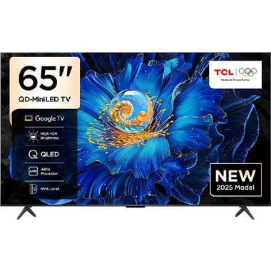 TCL 65" Smart TV, 4K Mini-LED, 60 Hz, Black, 65C6KS
