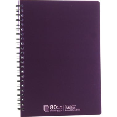 Roco Notebook, A5, 80 Sheets, Double Ruled (English), Purple