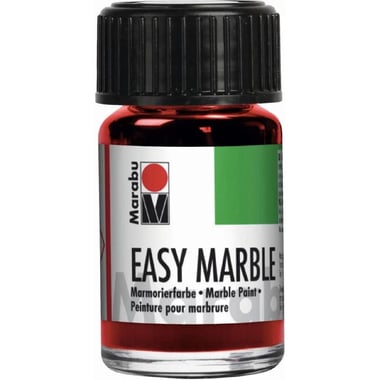 Marabu Easy Marble Solvent-based, Bright Colors Marbling Paints, Cherry Red, 15.00 ml ( .53 oz ), 1 Color