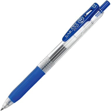 Zebra Gel Ink Pen, Blue Ink Color, 0.5 mm, Ballpoint, 10 Pens