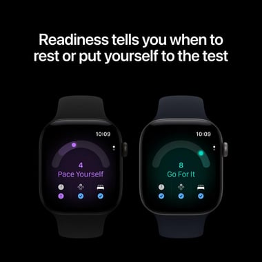 Apple Watch Series 12 46 Smartwatch, GPS + Cellular, Night Blue Ceramic Case, Navy Blue Sport Band, Medium/Large
