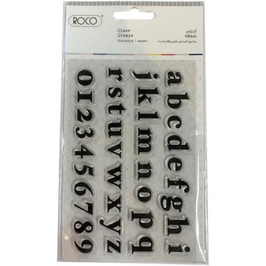 Roco Layering Stamp, Alphabet Small Letters 2, Clear