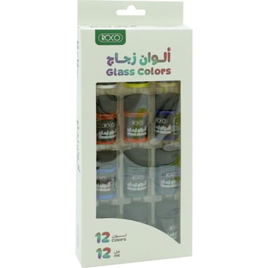Roco Artists' Starter Glass Paint, Assorted Color, 12 Colors 144.00 ml ( 5.07 oz )