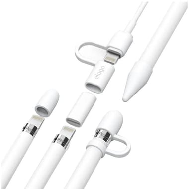 Elago Tablet Stylus Accessory, Cap for Pencil Tip;Cap for Top Cover;Adaptor Case;Lightning Charging Case, for Apple Pencil 1st Gen