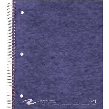 Roaring Spring Notebook, 9 X 11 in, 400 Pages (200 Sheets), 4 Subjects, Single Ruled,