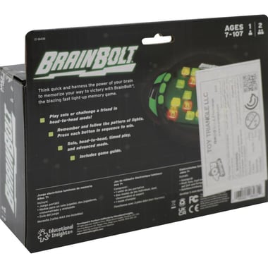 Learning Resources Brainbolt - The Blazing Fast Light-Up Memory Game Skill Ability Game, 7 Years and Above, English