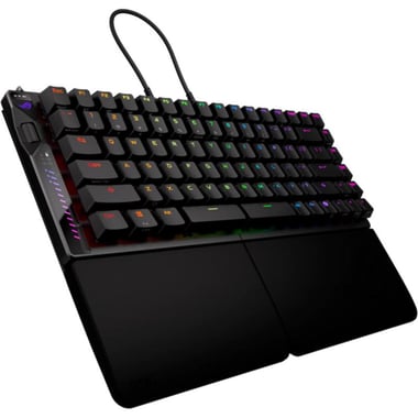 Asus ROG Falcata 75% Split Gaming Keyboard, Bluetooth/Wireless (2.4 GHz RF)/Wired, for Laptop/Desktop Computer/Gaming Desktop Computer/CPU Windows OS, Black