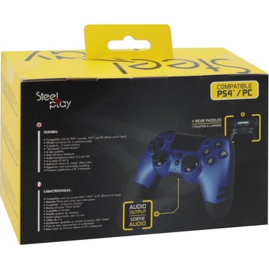 SteelPlay Slim Pack Controller, Wired, for PlayStation 4, Blue