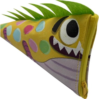 Roco Soft Pencil Case, 3D Monster Design, Lightweight, Yellow