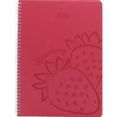 Roco Notebook, Strawberry Scent, A4, 80 Sheets, Single Ruled (Arabic), Pink