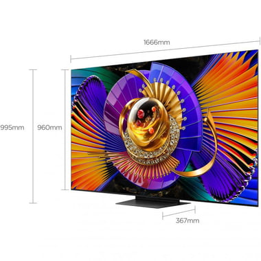TCL 75" Smart TV, 4K SQD Mini-LED, 144 Hz, Black, C79L