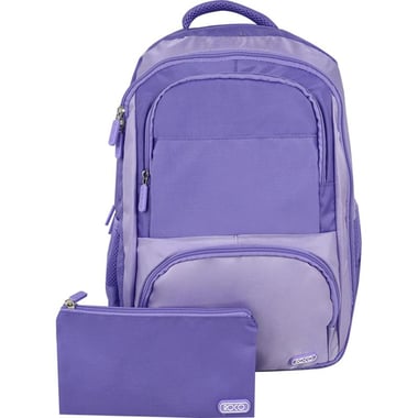 Roco 2-Tone Color Backpack with Accessory, for 15" (Device), Purple/Dark Purple
