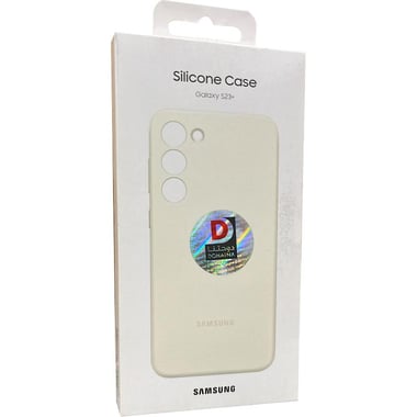 Samsung Silicone Back Cover Mobile Case, for Samsung Galaxy S23+, Cream