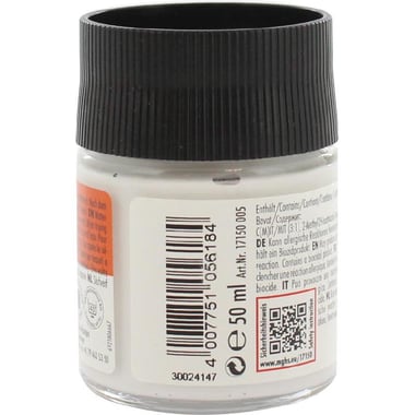 Marabu TEXTIL Plus Water-based Opaque Textile Fabric Painting, White, 50.00 ml ( 1.76 oz )
