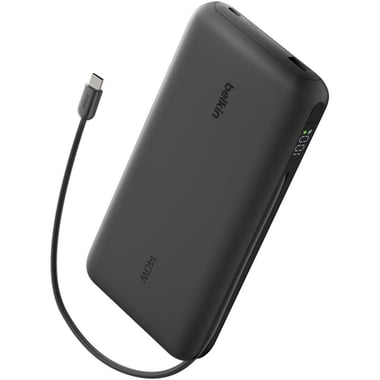 Belkin UltraCharge Laptop Power Bank 25000 mAh, 140W, PD Fast Charging, 25000 mAh, 2 USB (1X USB-A/1X USB-C), Black