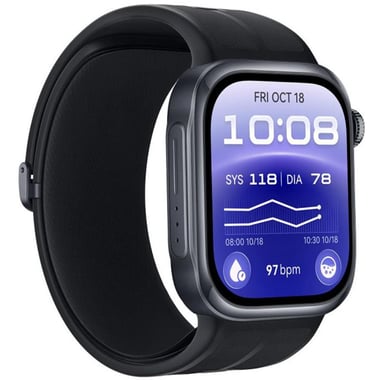 HUAWEI WATCH D3 Smartwatch, GPS, 1.92", Black Aluminum Alloy Case, Black HNBR Strap, One Size