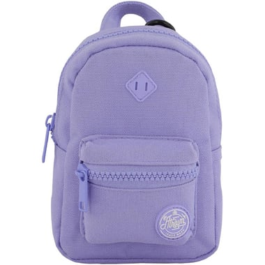 Atrium Mini Backpack with Plastic Zipper Keychain, Purple