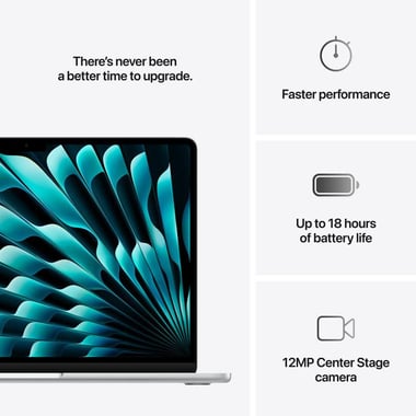 Apple MacBook Air Laptop, Apple Intelligence, 13.6", M4, 16 GB RAM, 512 GB SSD, macOS Sequoia, 10 Core GPU