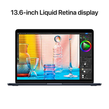 Apple MacBook Air Liquid Retina Laptop, Apple Intelligence, 13.6", M2, 16 GB RAM, 256 GB SSD, macOS Sequoia, 8 Core GPU