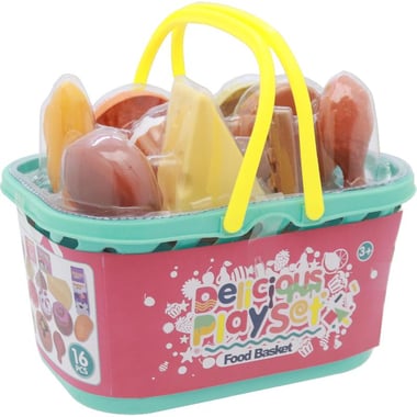 Masen Toys Delicious Play Set Food Basket: Snack Kid's Pretend Play, 3 Years and Above