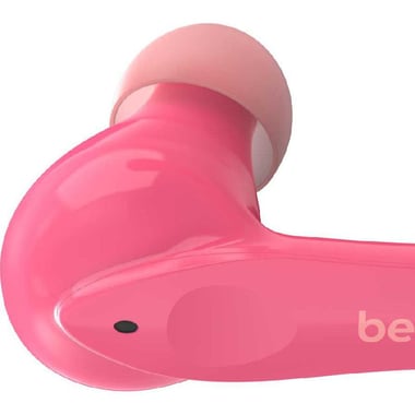 Belkin SoundForm Nano Wireless Earbuds for Kids Earbuds, Bluetooth, USB (Charging), Built-in Microphone, Pink