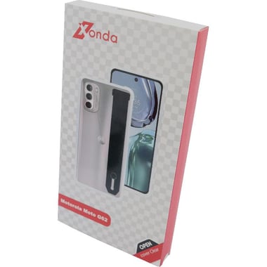 Xonda Back Cover Mobile Case with Strap, for Motorola moto g62, Clear