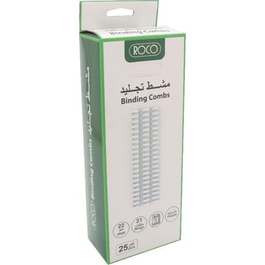 Roco Spiral Binding Comb, 22 mm, Plastic, A4, White