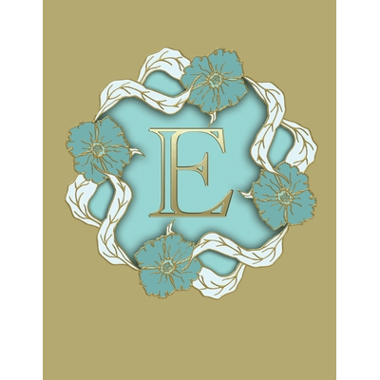 E: 100 Pages 8.5` X 11` Monogram Notebook College Ruled Line Paper