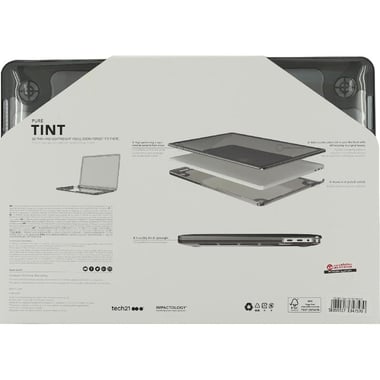 Tech21 Pure Tint Hardshell Case, Cover, for MacBook Pro 13, Clear