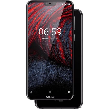 نوكيا جديد ‎‎-‎‎  6.1 بلس، 64 جيجابايت، 4 جيجابايت رام، اسود 4‎G LTE، كوالكوم سناب دراغون 636