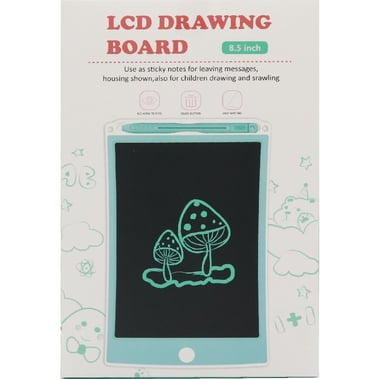 السبورة الذكية، لوحة رسم LCD مع قفل الشاشة، 8.5 بوصة، اسود/ اسود