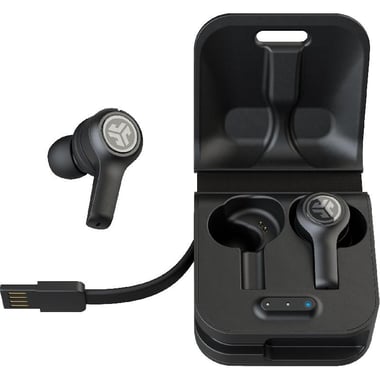 JLab JBuds Air Executive Earbuds, Bluetooth, USB (Charging), Built-in Microphone, Black