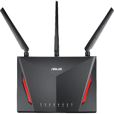 Asus RT-AC86U (AC2900) Gaming Router, Wireless AC (802.11ac), Dual Band (2.4 GHz/5 GHz), 4 Port (LAN)/Single Port (WAN), 4 Port (GbE-LAN)/Single Port (GbE-WAN), Black