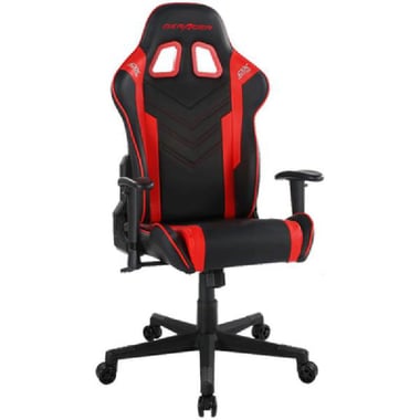DXRacer Gaming Chair, Leather Vinyl/PU Leather, Black/Red