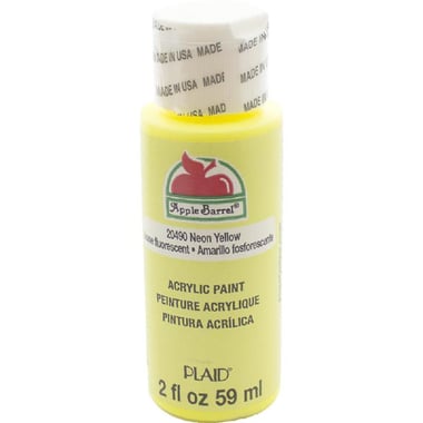 Plaid Apple Barrel Acrylic Paint, Neon Yellow, 2.01 oz ( 57.11 ml ),