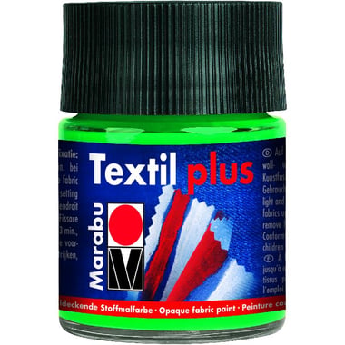 Marabu TEXTIL Plus Water-based Opaque Textile Fabric Painting, Green, 50.00 ml ( 1.76 oz )