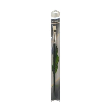 Long Handle Artist Brush, Bristle, Bright, for Acrylic and Oil, No.8,