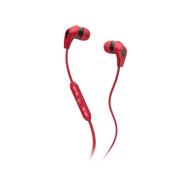 Skullcandy 50/50 Earphones, Wired, 3.5 mm Connector, Built-in Microphone, Red