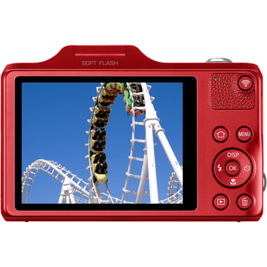 Samsung WB50F, Point and Shoot Camera, 16.2 MP, 12X Optical Zoom, Red
