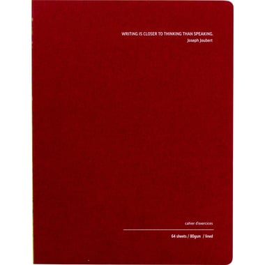 دفتر، ظهر كتاب مفتوح، 19 × 25 سم، (128 صفحة (64 ورقة، مسطر،