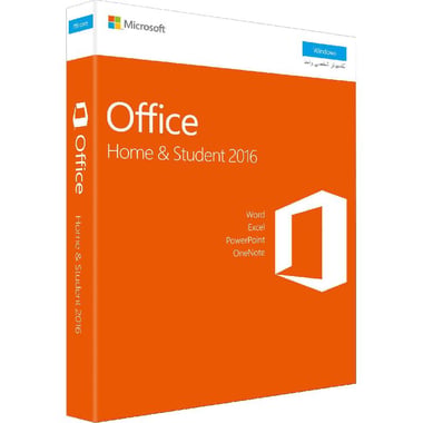 مايكروسوفت أوفيس  2016 للمنزل والطلاب، عربي، مستخدم واحد، CD‎/‎DVD