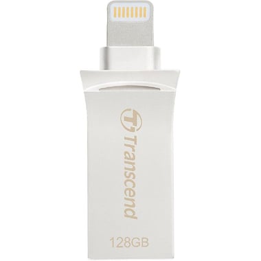 Transcend JetDrive Go OTG Drive (Lightning/USB 3.1), 128 GB, Silver